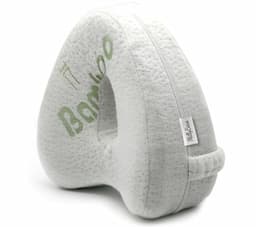 MillyBeas Coussin de genoux mousse mémoire, centre creux et housse bambou