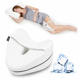 LITSPOT Oreiller de jambe mousse mémoire 26 x 28 x 17 cm, housse fraîcheur