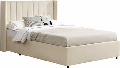 Juskys Savona 140x200 velours, coffre à vérin, jusqu'à 250 kg