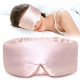LitBear masque de sommeil en soie de mûrier 22 mommes avec aile de nez