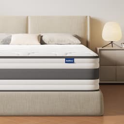 BedStory 140x190 hybride 26 cm ferme H4, housse amovible lavable