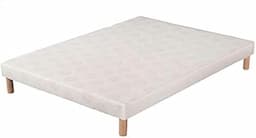 Hévéa Sélection : sommier tapissier volige 140x190, peuplier multiplis, 4 pieds