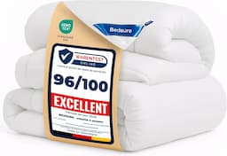 Bedsure Couette 4 saisons 220x240 — microfibre 300 + 150 g/m² boutonnable