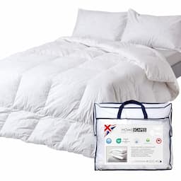 HOMESCAPES Couette hiver plumes et duvet de canard 13,5 Tog 220 x 240 cm