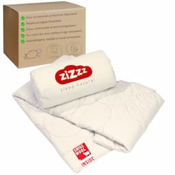 zizzz Couette en laine suisse 4 saisons 290 g/m² coton bio 140 x 200 cm