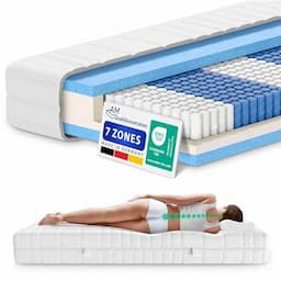 AM Qualitätsmatratzen AMQ Sleep 200x200, 1000 ressorts ensachés, ferme, 24 cm