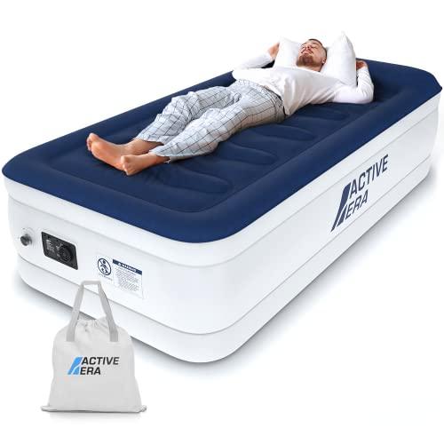 Active Era matelas gonflable 1 personne surélevé, pompe électrique intégrée