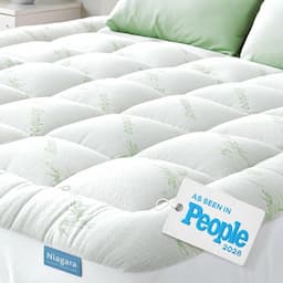 Niagara Surmatelas camping-car viscose de bambou, poches profondes