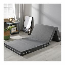 Matelas pliable mémoire de forme 150 x 200 x 10 cm gris foncé