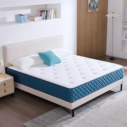 Hiimgo Matelas 160x200x22 cm ressorts ensachés et mémoire de forme
