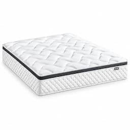 Deegari Matelas 160x200 cm hybride 25 cm, H3, 7 zones, bords renforcés