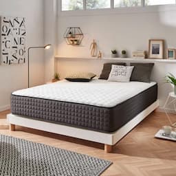 NATURALEX Titanium Matelas 140x190 30 cm, latex bi-alvéolaire, ventilé 2 faces