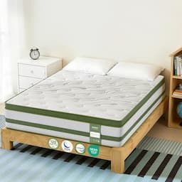Grbsy Matelas hybride 140x190 cm 25 cm H4, gel perforé, latex et ressorts