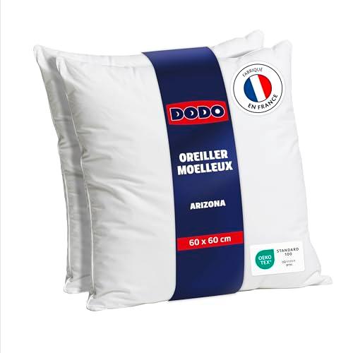 DODO Arizona lot de 2 oreillers 60x60 soutien moelleux