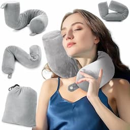 EPROICKS coussin de voyage cervical mémoire de forme, pliable