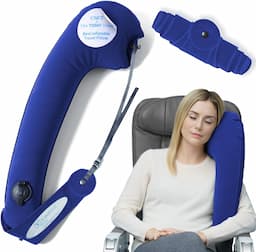 TravelRest oreiller de voyage gonflable, forme allongée, fermeté réglable