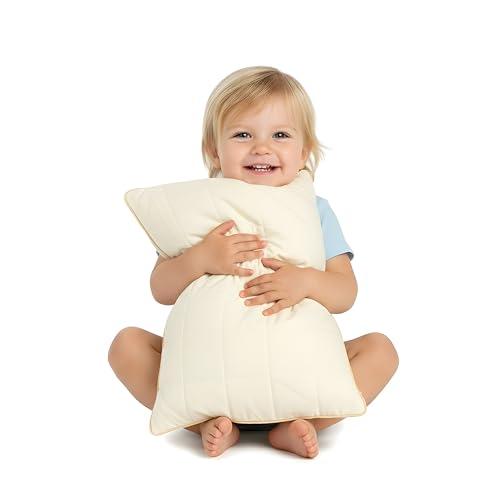 Vitapur oreiller pour jeunes enfants 40 x 60 cm, coton naturel, hauteur réglable