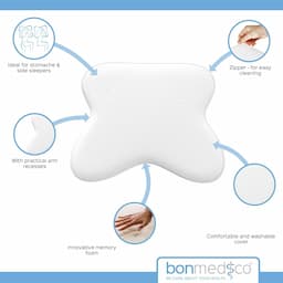 bonmedico — oreiller ergonomique en étoile avec cavité pour les bras