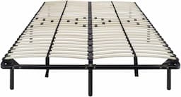 CADENTRO Sommier à lattes 160x200, 9 pieds inclus, fermeté réglable