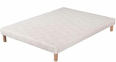 Hévéa Sélection : sommier tapissier volige 140x190, peuplier multiplis, 4 pieds