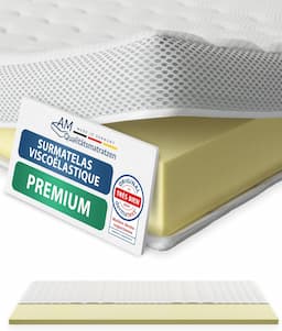 AMQ Surmatelas mémoire de forme 6 cm 160x200 H2 (Öko-Tex)
