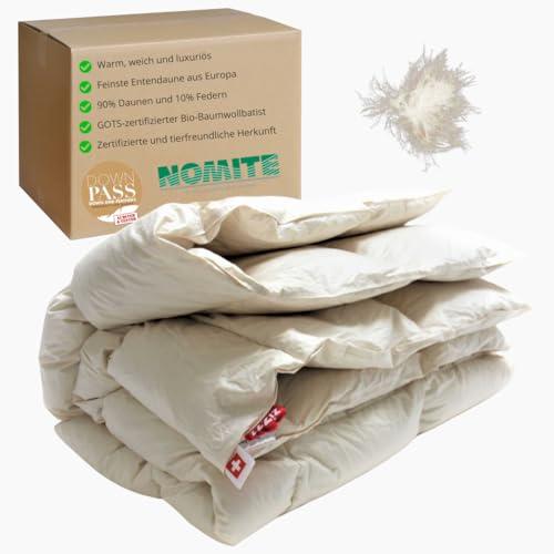 zizzz Couette 90 % duvet de canard DownPass coton bio 220 x 240 cm