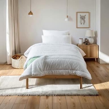 Bleu Câlin Couette enfant évolutive 140x(150+50) cm, tempérée, lavable 95 °C