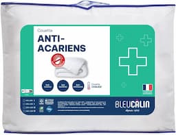 Bleu Câlin — couette chaude 400 g/m² Sanitized, fabriquée en France