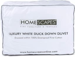 Homescapes — couette hiver duvet de canard 13,5 tog, percale de coton