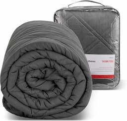Winthome Couverture lestée 6 kg, 135x200 cm, avec housse de couette