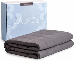 Calmzy Couverture lestée 7 kg, 150x200 cm, 100 % coton thérapeutique