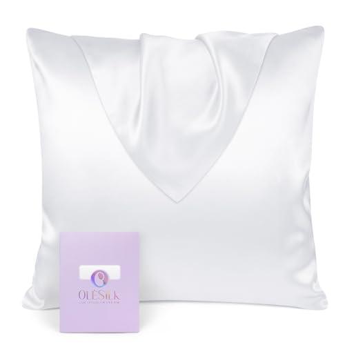 OLESILK taie d'oreiller en soie de mûrier 19 mommes, carrée 65 x 65 cm