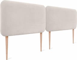 DHOME tête de lit velours côtelé arrondie 180 cm avec pieds