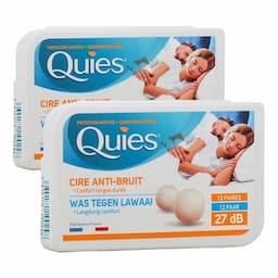 Quies Boules Quies en cire naturelle, lot de 2 boîtes de 24 boules