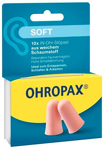 OHROPAX Soft, 10 bouchons en mousse souple SNR 31 dB