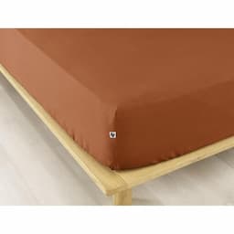 L'effet papillon Drap-housse flanelle double grattée 140x190, bonnet 30 cm