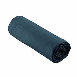 Douceur d'Intérieur Drap housse 160x200 Percaline bleu nuit, percale de coton
