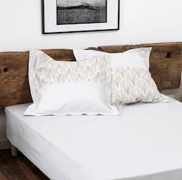 Home Linge Passion Drap housse 160x200 blanc percale 80 fils, bonnet 30 cm